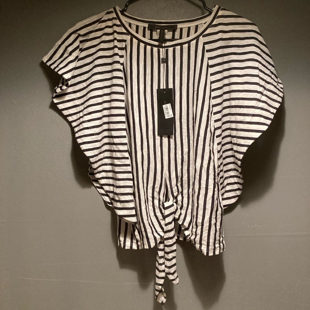 NWT bcbg maxazria butterfly black and white size medium top
